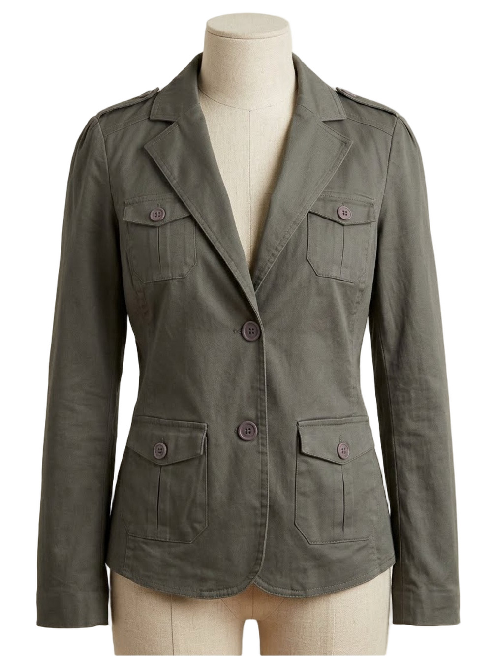 Emmelee for F.C. Olive Green Utility Blazer jacket small